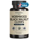 VINATURA WORMWORM WORM WORM WORTA Black Walnut CLOVE CAPSULES - Cleanse, Detox, Intestinal Guard Formup Supplation for Humans,配有WORMWORMWINTURA草药,黑Walnut 提取组合,60 CAPSULE