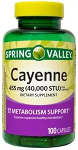 春谷 Cayenne Capsules 455 MG 4000 STU 100 计数