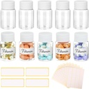 10Pcs 装有空白标签的药瓶 -- -- 30ml 装有螺丝帽-塑料空小药瓶的药箱