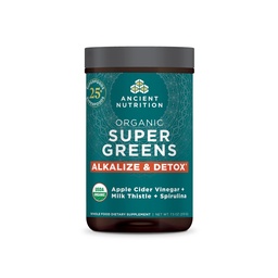 古营养超绿色 Alkalize & Detox Powder, 有机超食品用真水果,蔬菜和草药制成, 用于消化和能源支持, 25种服务, 7.5oz