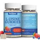 2 Pack L-Lysine 1000 mg Gummys, 成人可口可乐赖氨酸补充剂, 免疫支持, Collagen 形成支持, 非 GMO, Vegan, Gluten Free - 120 Counts