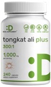 Tongkat Ali 摘录 300:1 与 Horny Goat Weed 1,100mg – Indonesian Longjack Eurycoma Longifolia Root – 能源的超强草药补充剂