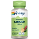 SOLARAY 姜根 1100mg 健康消化,关节和运动与胃部不适支持 | 整根 | Non-GMO & Vegan | 100 Veg Caps