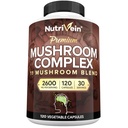 营养素浓缩蘑菇补充剂 2600 mg-Botle 120 Capsules-11 Nootropic Mushroom 综合体 - 狮子的马恩、科迪塞普斯、查加、雷希希、土耳其的Tail、Maitake、Shibake、Agaricus、白扣、牡蛎