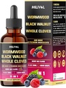 11in1 黑胡桃 Wornut Wormwood Tincture 提取器,配有全克隆、柏柏林和 8 More - 2 个月供应 - 1 Fl Oz - Berry Mix Flavor