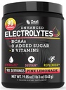 Zeal Naturals 电解石粉回收饮料(90 services QQ Pink Lemonade) w 0 糖 + BCAAs + B-维生素 电解液 补充 w 钾 锌和镁 水解 - Keto 电解液