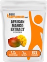 Bulk Assupports.com African Mango 提取粉末 - Irvingia Gabonensis, African Mango 粉末 - Gluten Free, 1.2g / service, 1kg (2.2磅) (一袋)