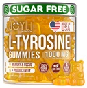 Joyli L Tyrosine Gummys 1000MG - 儿童与成年人的L-Tyrosine 补充品 - 冷静与聚焦 Gummys for Brain, Memory, Mood, and Energy - 500mg L-Tyrosine Powder per Gummy - Vegan, Gluten - Free