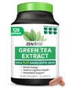 Zenwise Health Green Tea Except for Men and Women - EGCG 补充 绿色咖啡豆节食 节食 能量和记忆 - 对皮肤、大脑和赫斯健康的免疫支持 - Vegan - 120 Counter