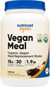 Nutricost Organical Vegan Meal Modern Shake Powder (Vanilla) - 认证的USDA Organic, Vegan, 和 Gluten Free (英语).