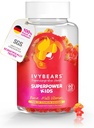 IvyBears® 超能力儿童 - 多维他命Gummys for Immune Support - 加强儿童免疫系统与维生素C,D2,B6,A - Fully Natural Berry-Flavored - 德语-Made Daily 补编
