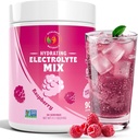 Electrolyte Powder – Raspberry Flavor – 无糖水饮 混合6个电解质用于能源, Cramp Relief & recover → Keto, Vegan, Fasting 友好 → 镁, 钾 → 90 服务