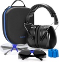 Yewltvep 带Earmuffs、枪械安全眼镜、耳机、硬存储箱的射耳防护枪靶场