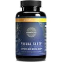 与Melatonin、GABA、Valerian Root、L-Tryptophan、Mgnesium Bisglycnation Chelate 和Chamomile一起为成年人提供原始收获、原始睡眠支助补充