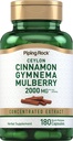 Pipping Rock Ceylon Cinnamon Gymnema Mulberry Complex → 2000mg → 180 Capsules → 草药补充 → 集中摘录 → 非GMO, Gluten Free