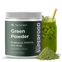 TrueSeaMoss Super Greens Powder with Matcha for Digestive & Gut Health – 25 Superfoods with Probiotics, Prebiotics, Enzymes & Sea Moss – Vegan Superfood Powder for Bloating & Regularity - 30 Servings