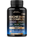 镁补充剂 - 5 in 1 Complex QQ Glycnit QQ Citrate Malate Taurate Oxide - 在美国制造 - 压力、肌肉和心脏支持 - Vegan, Natural, Non-GMO - 180 Capsules, 2个月供应量