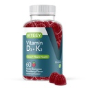 VITEEY Vitamin D3 K2 Gummies - 1000 IU Vitamin D3 and K2 100mcg - Bone & Heart Health for Adults and Teens - Vegetarian, Gelatin Free, GMO Free - Tasty Chewable D3K2 Vitamins Strawberry Flavored Gummy