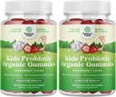 Natures USDA 儿童有机营养素 - Vegan 非GMO 儿童 免疫和消化健康营养素 - Gentle 2.5B CFU 有机营养素 草莓 Flavor(4个月)