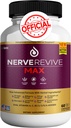 NERVE Review Max – 高级配方配有维生素,草药提取剂和抗氧化剂 – Gluten-Free,非GMO,无糖 – 支持生命和健康 – 60 Capsules, 30日供应