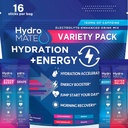HydroMate 电解质 饮用 混合包装 水解加速器 低糖党 快速恢复 维生素 C + 咖啡因品种 16 棒