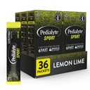 Pedialyte Sport Electrolyte Powder, Fast Hydroption 用5键电解质支持肌肉前,期间,运动后,柠檬莱姆,0.49-oz Packets (36 Counter)
