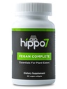 Hippo7 Vegan 完全多维素维生素B12,维生素D,Omega-3 DHA+EPA,钙,碘,锌和铁(1瓶,60软胶)