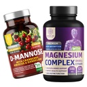 1号营养 N1N 超强镁复合物[500mg] 高吸附和D-Mannose [1,350mg with Cranberry & Hibiscus],非GMO和Gluten-Free, 2 Pack Bundle