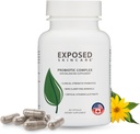 裸体皮肤护理, Probiotic Supplement Complex, 1亿 CMU – 皮肤、古特和免疫健康支持的日常Probiotic – 男女消化健康公式 – 非GMO, 60 Capsules