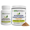 Bioptimers 镁突破4.0,(30 Capsules) & 蘑菇突破粉(Salted Caramel, 15 Services) - 天然睡眠和脑超食 & 补充包