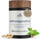 Akshar Ayurveda - Ashwagandha Capsules 配有 Ashwagandha 根提取剂和粉末 - 适应性草药支持压力、黏液、能量和生命力 - Vegencruty-Free Ashwagandha 补充剂(60个计数)