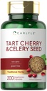 Carlyle Tart Cherry 和 Celery 种子补编 → 200 Capsules → 蔬菜、非GMO 和 Gluten Free