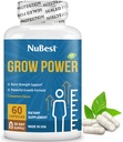 NBest Grow Power - 钙补充剂,镁补充剂,含有维生素D3,B6,锌,磷和强骨多维特敏,10岁+ | 60卡普尔 1个月供应量