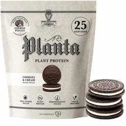 Ambrosia Planta - Premium Planta - Premium 植物蛋白 | Vegan & Keto 友好 | Gourmet Flavors with no bloating and Stomach Upset | Gluten & Soy Free | 没有添加的糖 | 25 services | Cookies Cream |