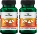 Swanson PABA - 强大的B复合支持红血球形成 - 叶酸成分 辅助细胞供氧和皮肤健康支持 - (120卡普尔,每包500毫克) (2包)