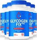 (5 Pack) Glycogen Fix Pro Capsules,全自然血液支持公式,支持健康生活方式和维护稳定水平的Premium补充,官方GlycogenFix Pro审查(300 Capsules)