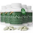 MemNivia Brain Records for Memory & Focus QQ 双圣骨骼细胞配方,配有 Cognivia , Bacopa, Holy Basil & Ginger 临床证明的精神清晰度支持 QQ 300 Capsules (5瓶) QQ USA Made