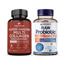 健康 Super-Absorb 多科拉根药丸(第I类II类III类V类X类) 有机草药和生素 + 有机Probiotics 100亿 CPU, Dr.