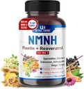 Ultra Herbs NMNH 10in-1 – Fisetin,Resveratrol,Spermidine, 长老莓, Ashwagandha, Echinacea, Ginger, Turmeric – 健康衰老和生命力支持 – 150 Capsules – 在美国制造