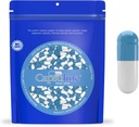 Capsuline 彩色尺寸 0 空 Gelatin Capsules Blue/ White 5000 伯爵 & Kosher & Halal 认证 & Gluten Free