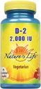 自然生命维生素D-2 2000IU → 高概率 Ergocalciferol → 补充 May 支持骨骼和心脏健康 → 90 蔬菜卡普尔