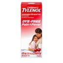 儿童 Tylenool 液体 口服止痛剂 Preliver 和 Fever 减肥剂 与 Acetaminophen, Aspirin-, Ibuprofen-, 高果糖 Corn Syrup & Dye- Free, Cherry, 4 Fl. Oz.