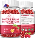 镁酸钾 镁酸盐 99mg 镁酸盐 250mg 镁酸盐 钾复合物补充剂 免疫支持 60 Raspberry Gummys 2 Pack