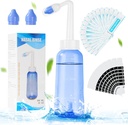 URAQT Neti Pot, Nasal Rinse Kit Nose Wash Cleaner, 300ml Sinus Rinse Bottle with 20 Nasal Wash Salt Packets and 10 Thermometer Sticker, Pressure Rinse Nasal Irrigation for Adult and Kid BPA Free