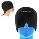 Migraine Relief Cap Ice Head 包和帽子 QQ 热/冷胶包 面部和眼部面具压缩头痛 Relief - 黑色