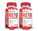 (2 Pack) Ketosyn Keto ACV Gummys 高级公式 1000MG Ketosyn Keto Gummys 苹果苹果苹果苹果醋 配有石榴甜菜汁粉 B12 Vegan Non GMO 120 Gummys 配制.