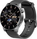 TOZO AMOLED S5 Smart Watch (Answer/Make Calls), 1.43" 男子HD屏幕 女子100+运动模式 适合睡眠监视器,IP68防水,硅酮Strap Black