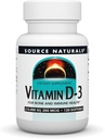 资料来源:天然维生素D-3,支持骨质和免疫健康*,250 mcg(10,000 IU) - 120 Softgels
