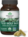 ORGANIC INDIA 图尔西圣巴西尔卡普勒斯 - 圣巴西尔卡普勒斯 - 圣巴西尔卡普勒斯 - 圣巴西尔卡普勒斯补充品,草药补充品,免疫支持,压力救济,维加恩,无胶囊,科舍,有机,非GMO - 60卡普勒斯