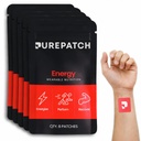 Pure Patch® Energy Patch – Botanical-Inspired Topical Patch with Caffeine, Amino Acids, and Electrolyte Blend – Non-Ingestible Format – 30 Patches